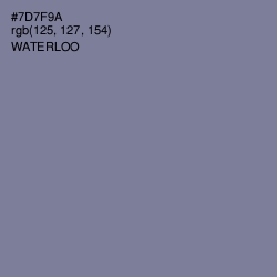 #7D7F9A - Waterloo  Color Image